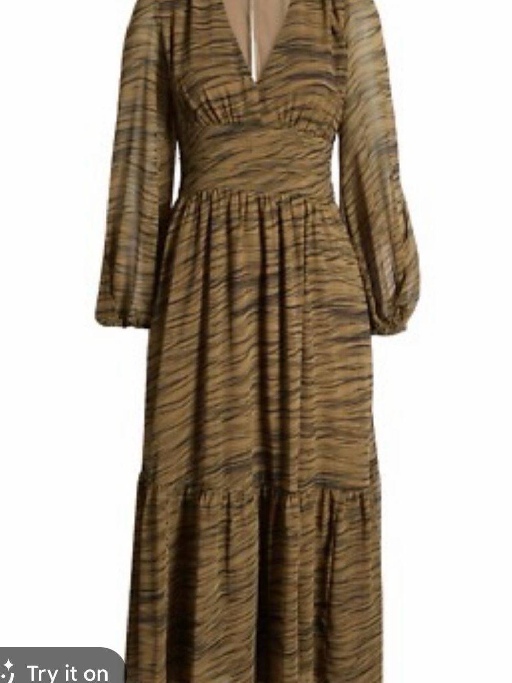 Chelsea 28 Split Long Sleeve Tiered Dress NWOT! - Picture 12 of 14